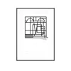 Curiosity Snug Zodiac Series Abstract Lines - Aries Print - Black In Black