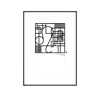 Curiosity Snug Zodiac Series Abstract Lines - Leo Print - Black In Black