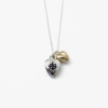 CURIOUSER AND CURIOUSER NECKLACE WITH TWO HEART SHAPED PENDANTS