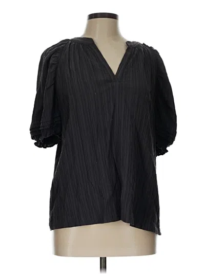 Pre-owned Current Air 3/4 Sleeve Blouse In Black