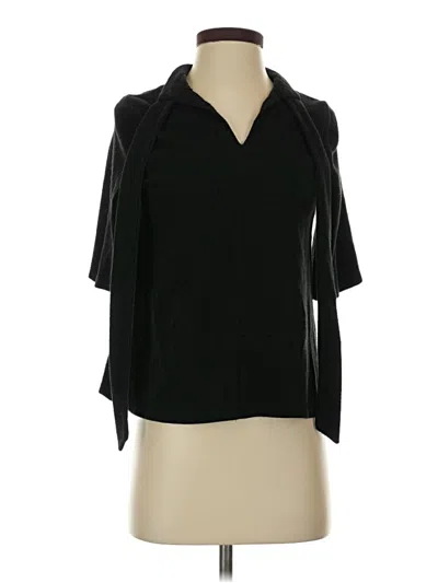 Pre-owned Current Air 3/4 Sleeve Blouse In Black