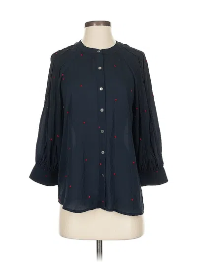 Pre-owned Current Air 3/4 Sleeve Blouse In Blue