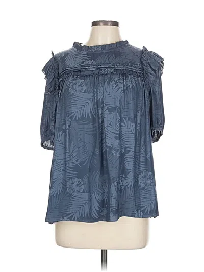 Pre-owned Current Air 3/4 Sleeve Blouse In Blue