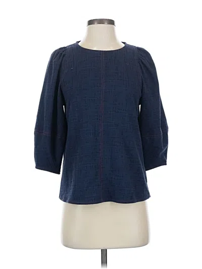 Pre-owned Current Air 3/4 Sleeve Blouse In Blue