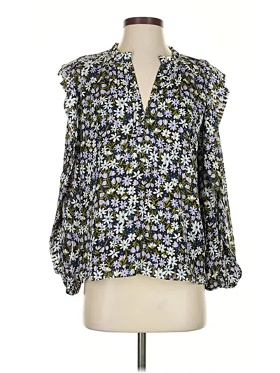 Pre-owned Current Air 3/4 Sleeve Blouse In Blue