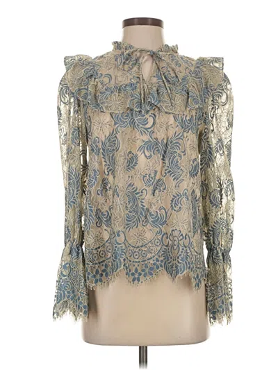 Pre-owned Current Air 3/4 Sleeve Blouse In Blue