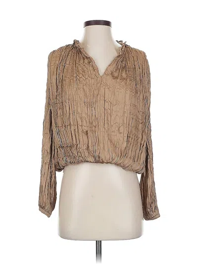 Pre-owned Current Air 3/4 Sleeve Blouse In Brown