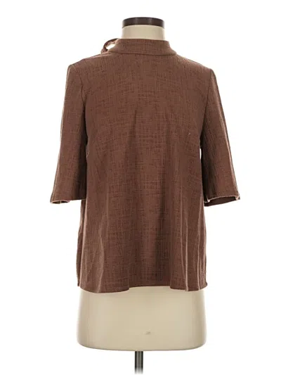 Pre-owned Current Air 3/4 Sleeve Blouse In Brown