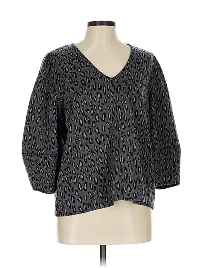 Pre-owned Current Air 3/4 Sleeve Blouse In Gray