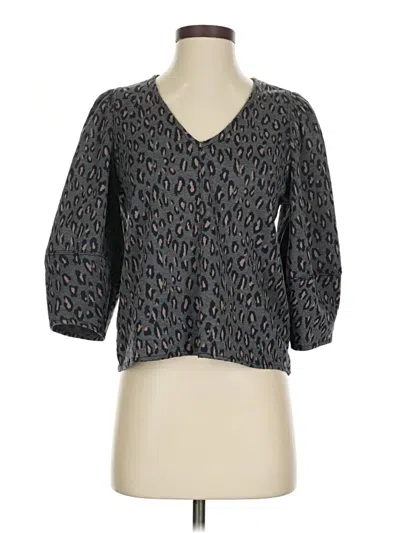 Pre-owned Current Air 3/4 Sleeve Blouse In Gray