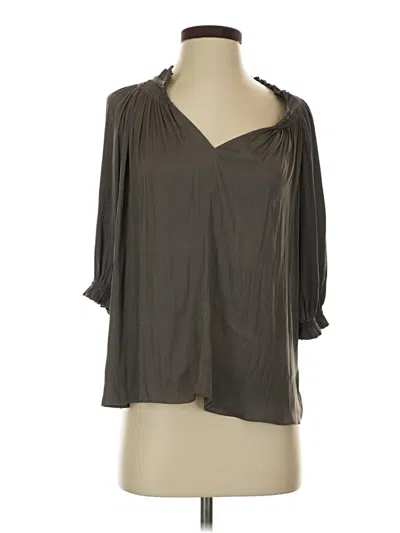 Pre-owned Current Air 3/4 Sleeve Blouse In Gray