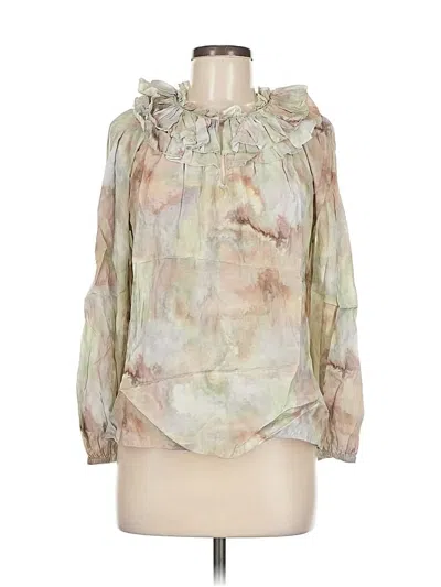 Pre-owned Current Air 3/4 Sleeve Blouse In Green