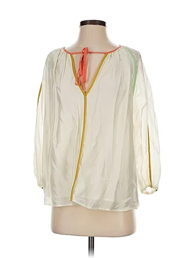 Pre-owned Current Air 3/4 Sleeve Blouse In Ivory