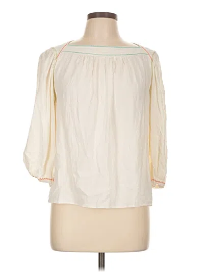 Pre-owned Current Air 3/4 Sleeve Blouse In Ivory