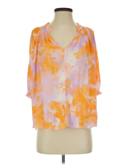 Pre-owned Current Air 3/4 Sleeve Blouse In Orange