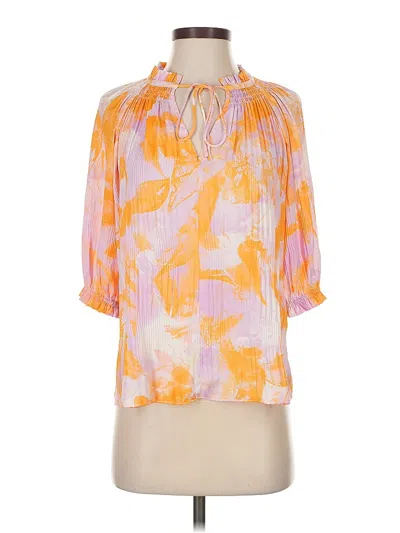 Pre-owned Current Air 3/4 Sleeve Blouse In Orange