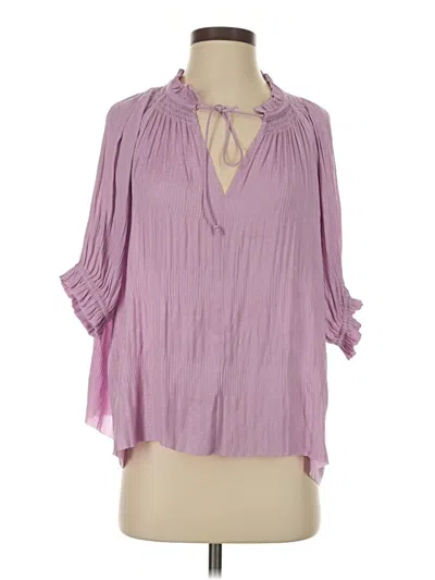 Pre-owned Current Air 3/4 Sleeve Blouse In Purple