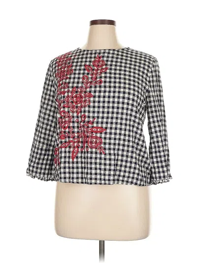 Pre-owned Current Air 3/4 Sleeve Blouse In White