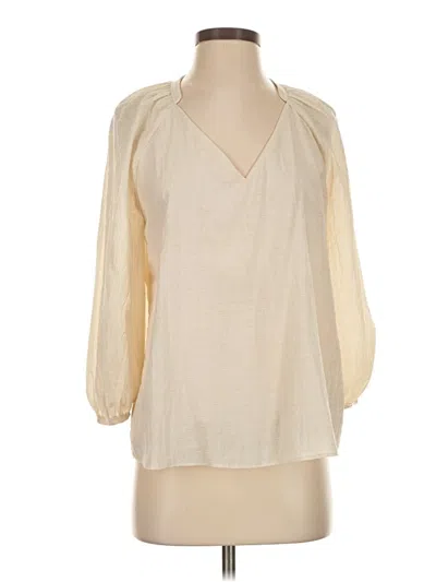 Pre-owned Current Air 3/4 Sleeve Blouse In White