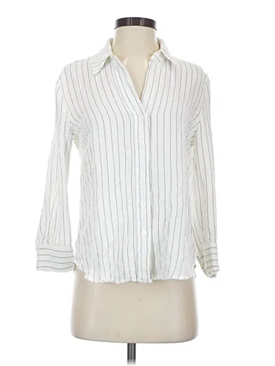 Pre-owned Current Air 3/4 Sleeve Blouse In White