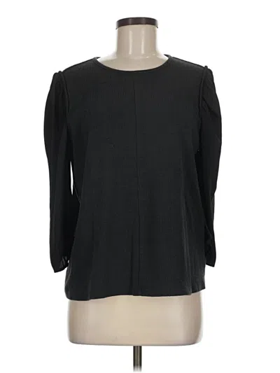 Pre-owned Current Air 3/4 Sleeve Top Black Crew Neck Tops