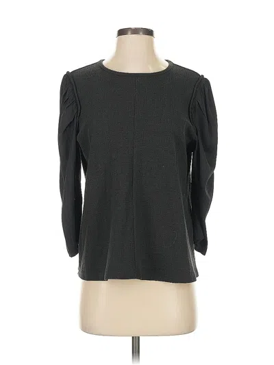 Pre-owned Current Air 3/4 Sleeve Top Gray Boatneck Tops