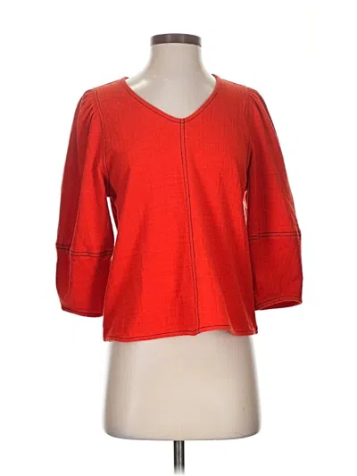 Pre-owned Current Air 3/4 Sleeve T-shirt In Red