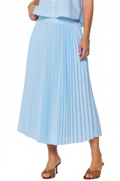 Current Air Ava Pleated A-line Skirt In Blue