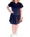 Current Air Belle Mini Dress In Dark Navy In Blue
