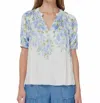 Current Air Bluebell Pleats Blouse In Multi In Multi
