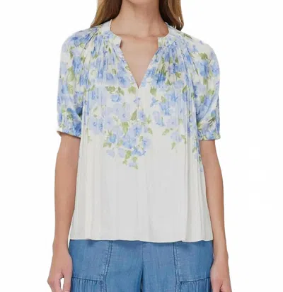 Current Air Bluebell Pleats Blouse In Multi