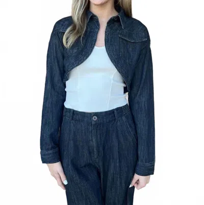Current Air Bolero Denim Jacket In Blue