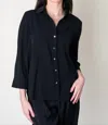 Current Air Button Front Blouse In Black