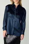 Current Air Button Up Top In Navy In Blue