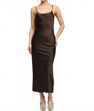 Current Air Cami Midi Dress In Brown
