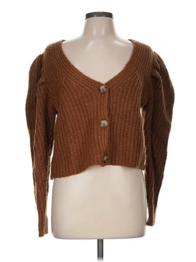 Pre-owned Current Air Cardigan Sweater In Brown