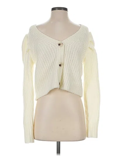 Pre-owned Current Air Cardigan Sweater In Ivory