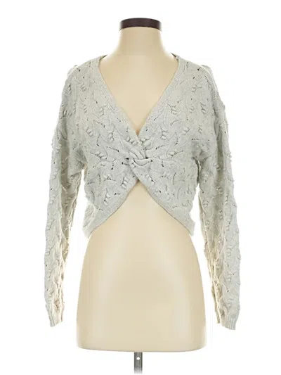 Pre-owned Current Air Cardigan Sweater In Silver