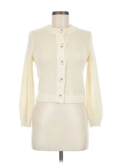 Current Air Cardigan Sweater In White