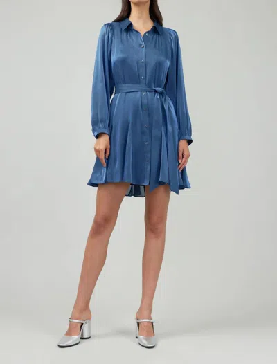 Current Air Carmel Lustrous Mini Dress In Navy Blue