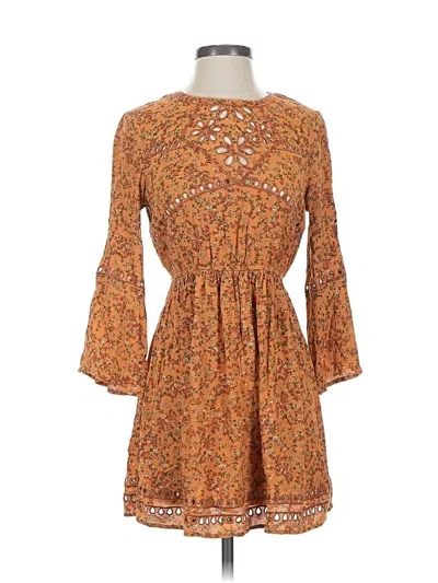 Pre-owned Current Air Casual Dress In Brown