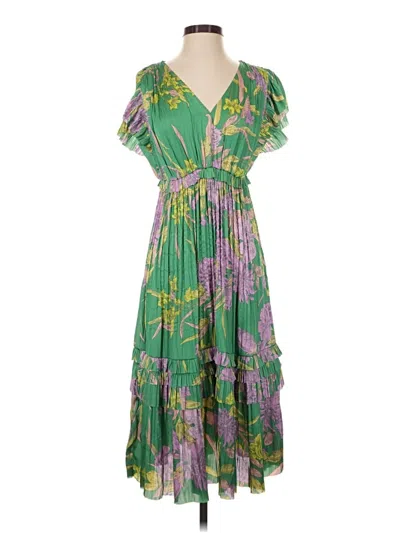 Pre-owned Current Air Casual Dress In Green