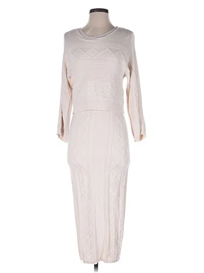 Pre-owned Current Air Casual Dress In Ivory