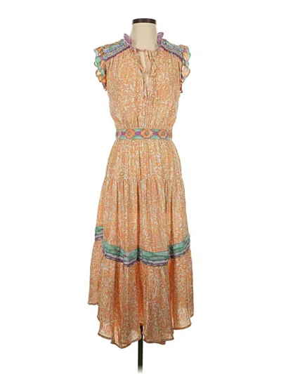 Pre-owned Current Air Casual Dress In Orange