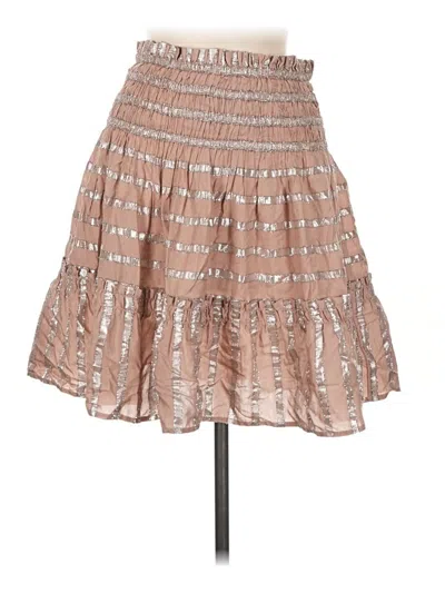 Pre-owned Current Air Casual Skirt In Tan