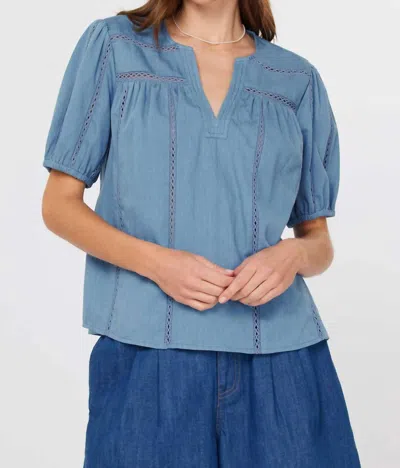 Current Air Chambray Blouse In Blue