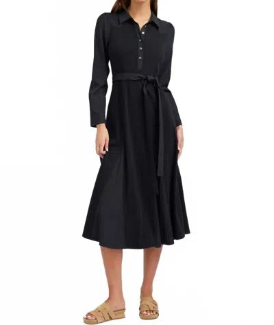 Current Air Collared Midi Dress In Black