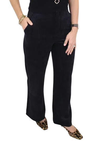 Current Air Corduroy Cropped Flare Trousers In Black