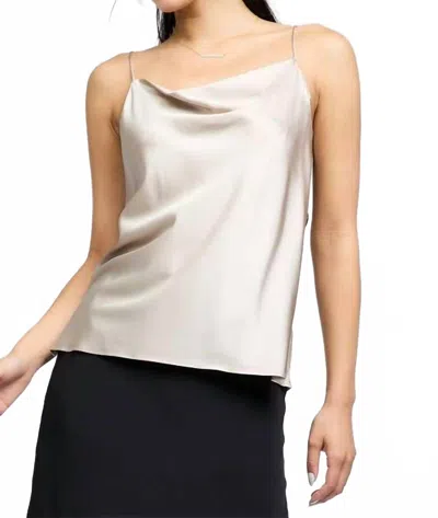 Current Air Cowl Neck Cami Top In Champagne In Neutral