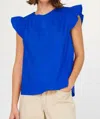 Current Air Desmond Top In Blue In Blue